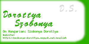 dorottya szobonya business card